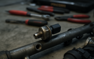 fuel pressure sensor removed from a Renault Mégane RS engine rail