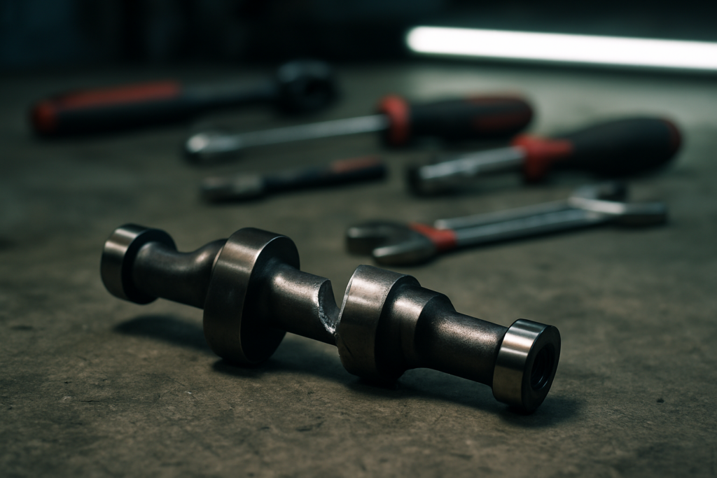 broken balance shaft from a Mercedes OM651 1.8L CDI diesel engine