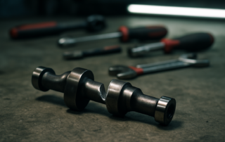 broken balance shaft from a Mercedes OM651 1.8L CDI diesel engine