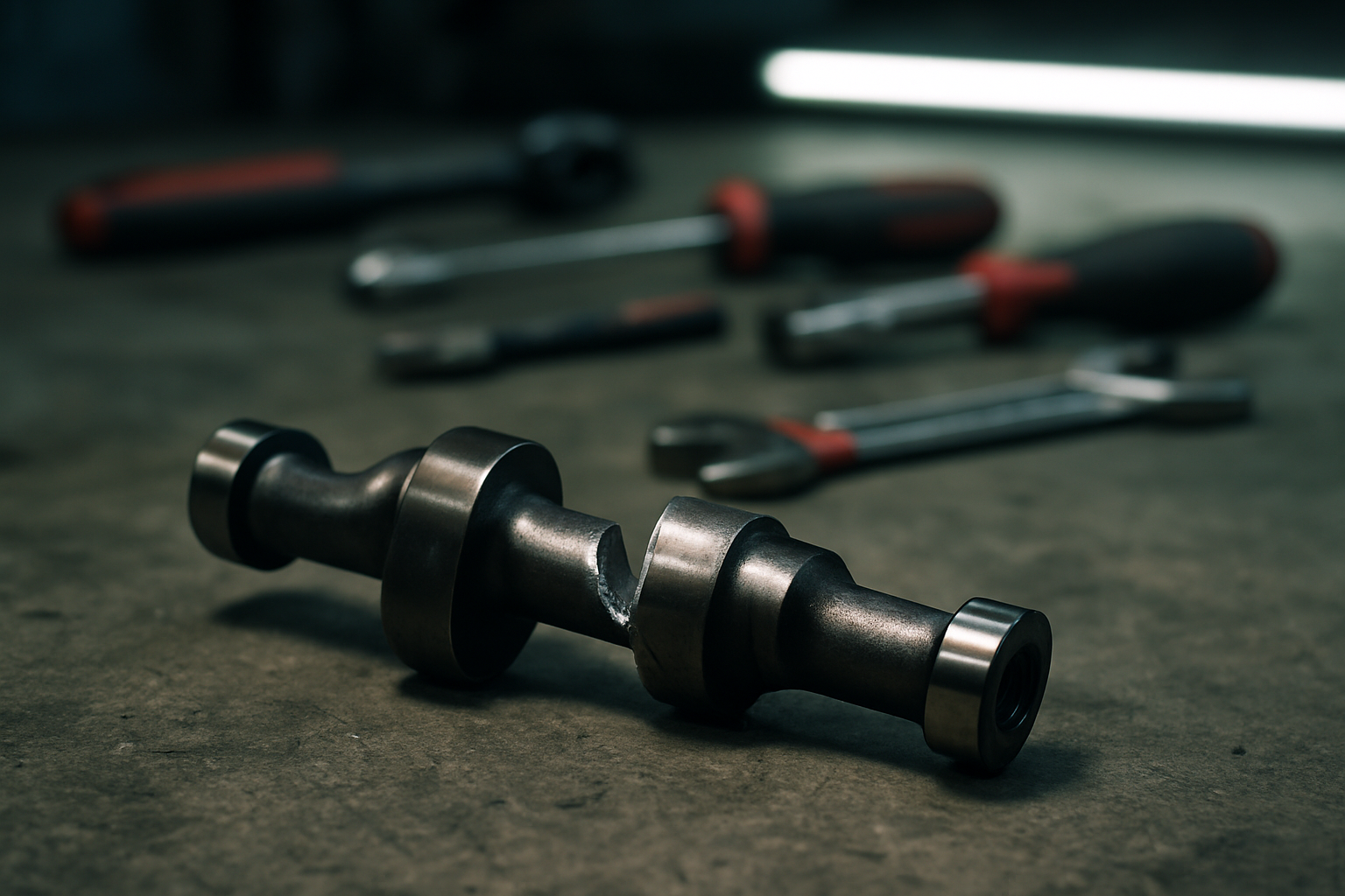 broken balance shaft from a Mercedes OM651 1.8L CDI diesel engine