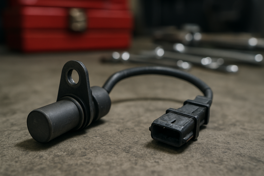 crankshaft position sensor (PMH) removed from a Renault K4M engine