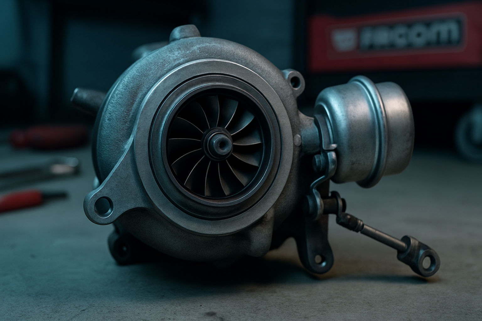variable geometry turbocharger from a Volkswagen Golf 6 2.0 TDI engine