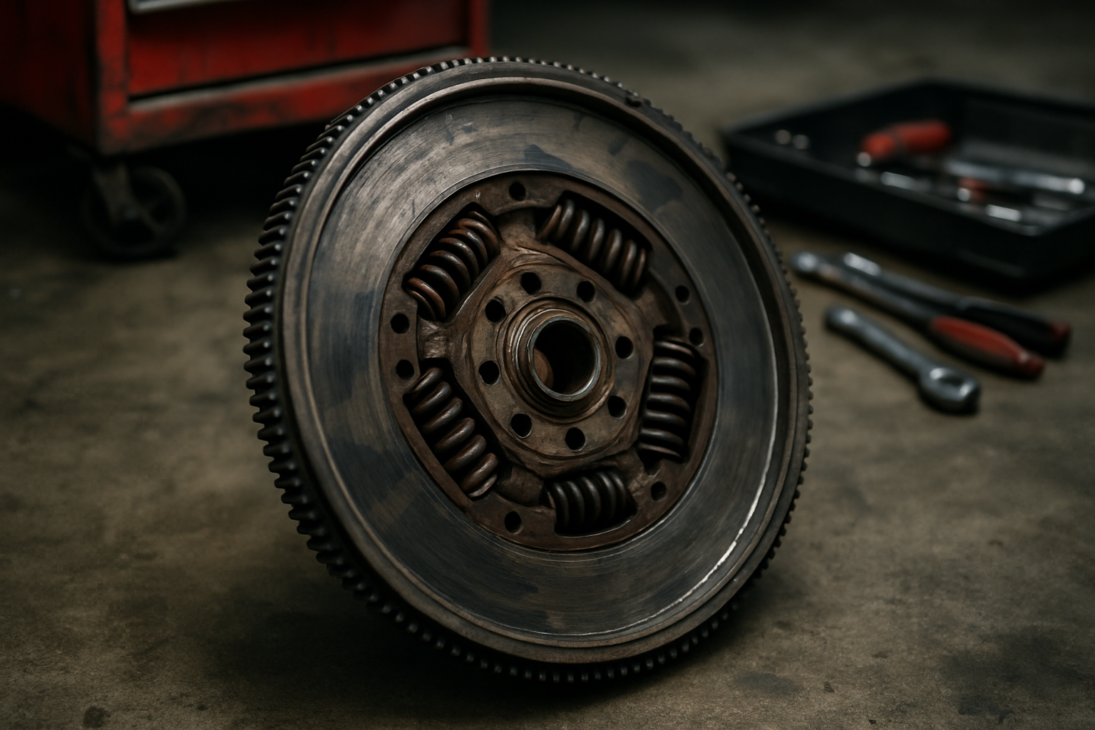 LuK dual-mass flywheel removed from a Mercedes Sprinter 2.2 CDI