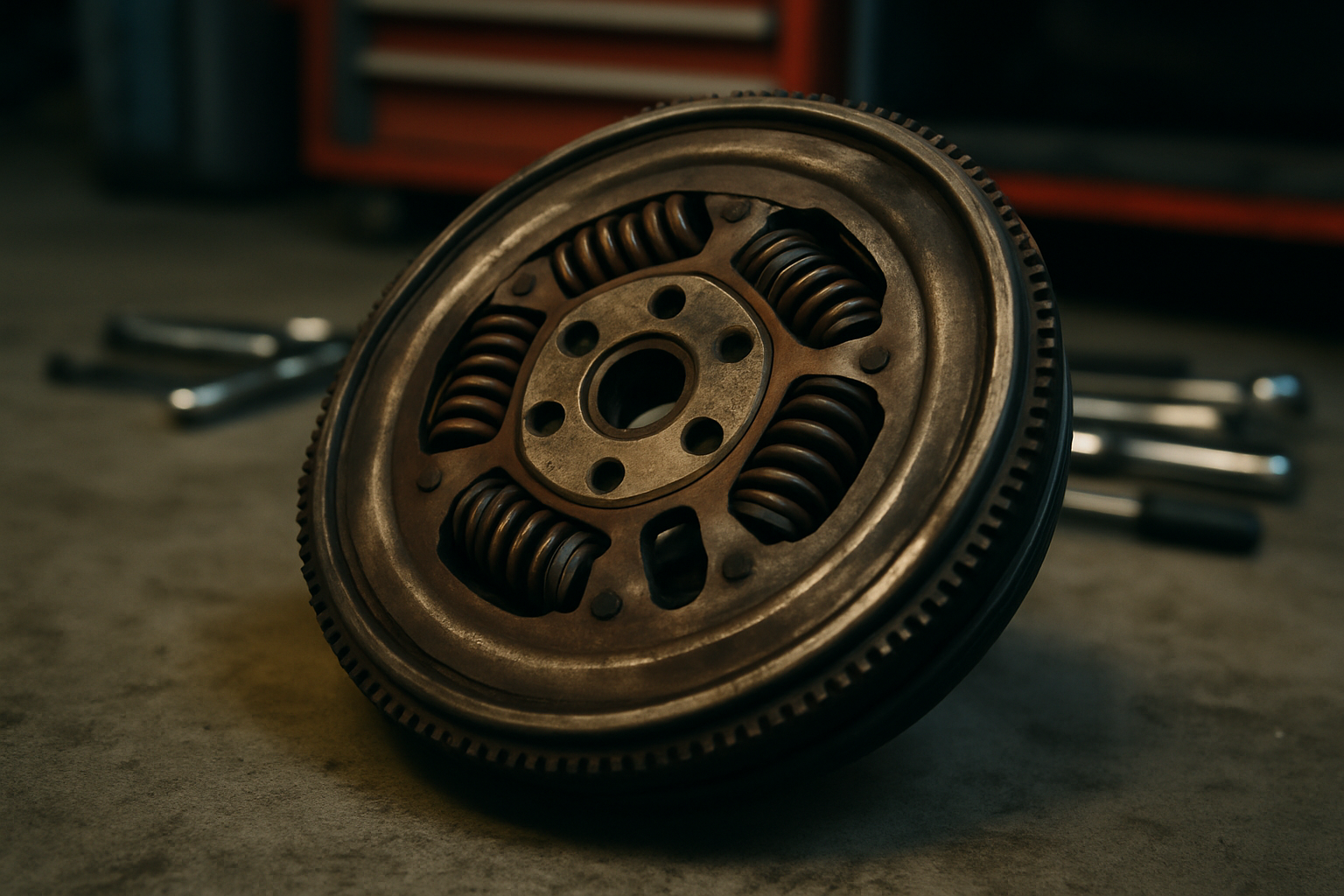 dual-mass flywheel removed from a Volkswagen Polo 6R