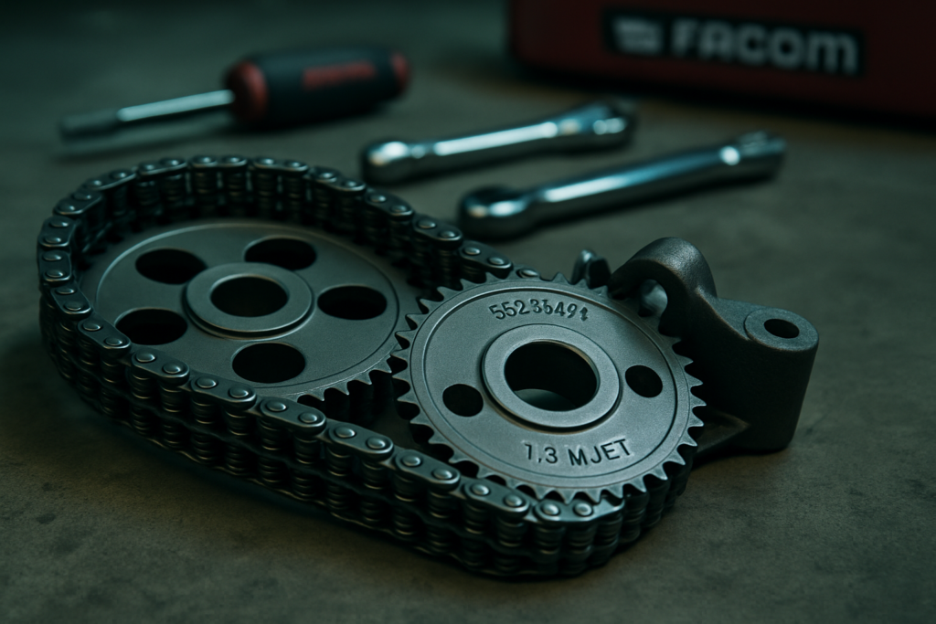 timing chain and sprocket set for Fiat 500 1.3 Multijet engine
