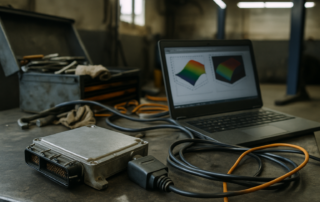 Reprogrammation Mercedes OM642 3.0 V6 calculateur ECU sur établi