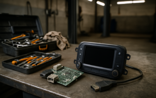 Système Uconnect Fiat en panne sur établi