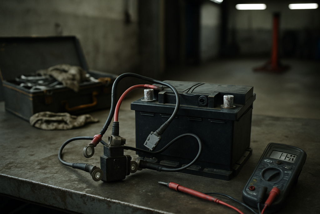 Batterie auxiliaire Fiat 500X 1.6 Multijet start/stop défaillante avec oxydation