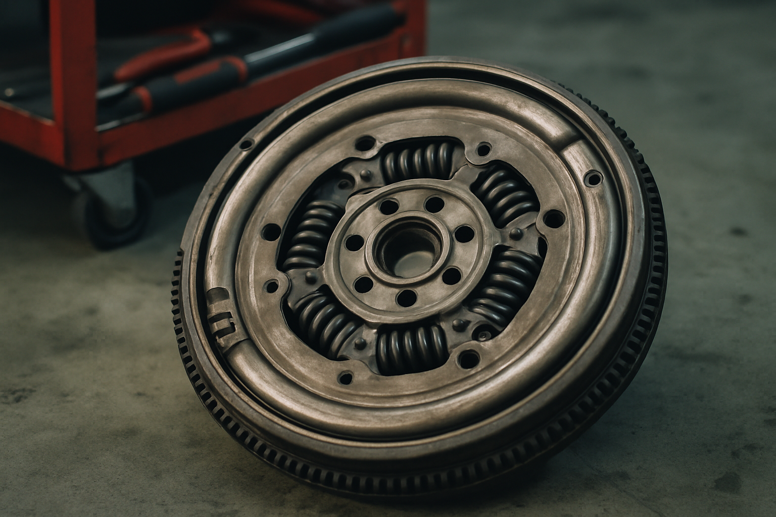 dual-mass flywheel from a Ford Mondeo 2.0 TDCi engine