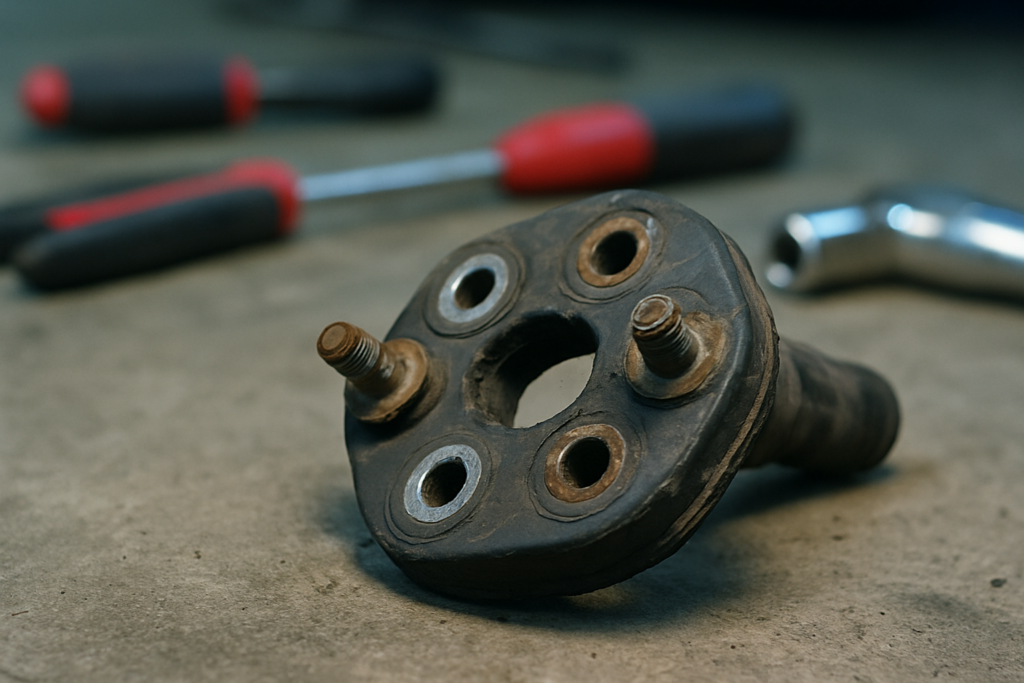 worn rubber steering column coupler from a Hyundai Tucson