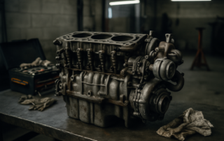 Moteur essence N13 BMW Série 1 F21 118i démonté sur établi atelier