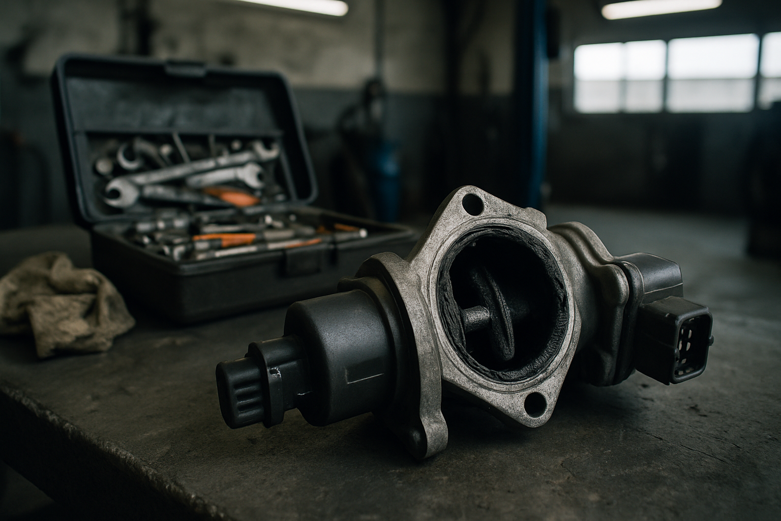 Vanne EGR moteur Renault Mégane 3 1.5 dCi K9K encrassée atelier