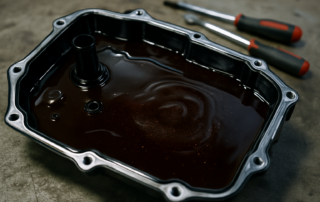 Mercedes 7G-Tronic Plus automatic gearbox oil pan removed