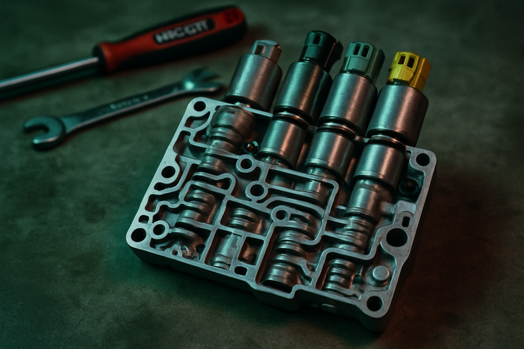 automatic transmission solenoid valve removed from a Ford Ranger gearbox