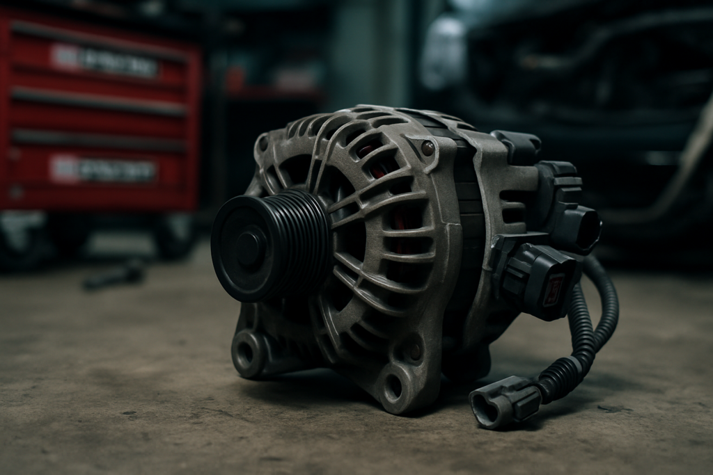 Valeo TG17C030 alternator removed from a Renault Trafic III engine bay
